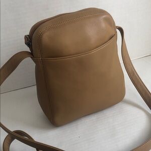 Talbots Buttery soft Tan Leather Crossbody